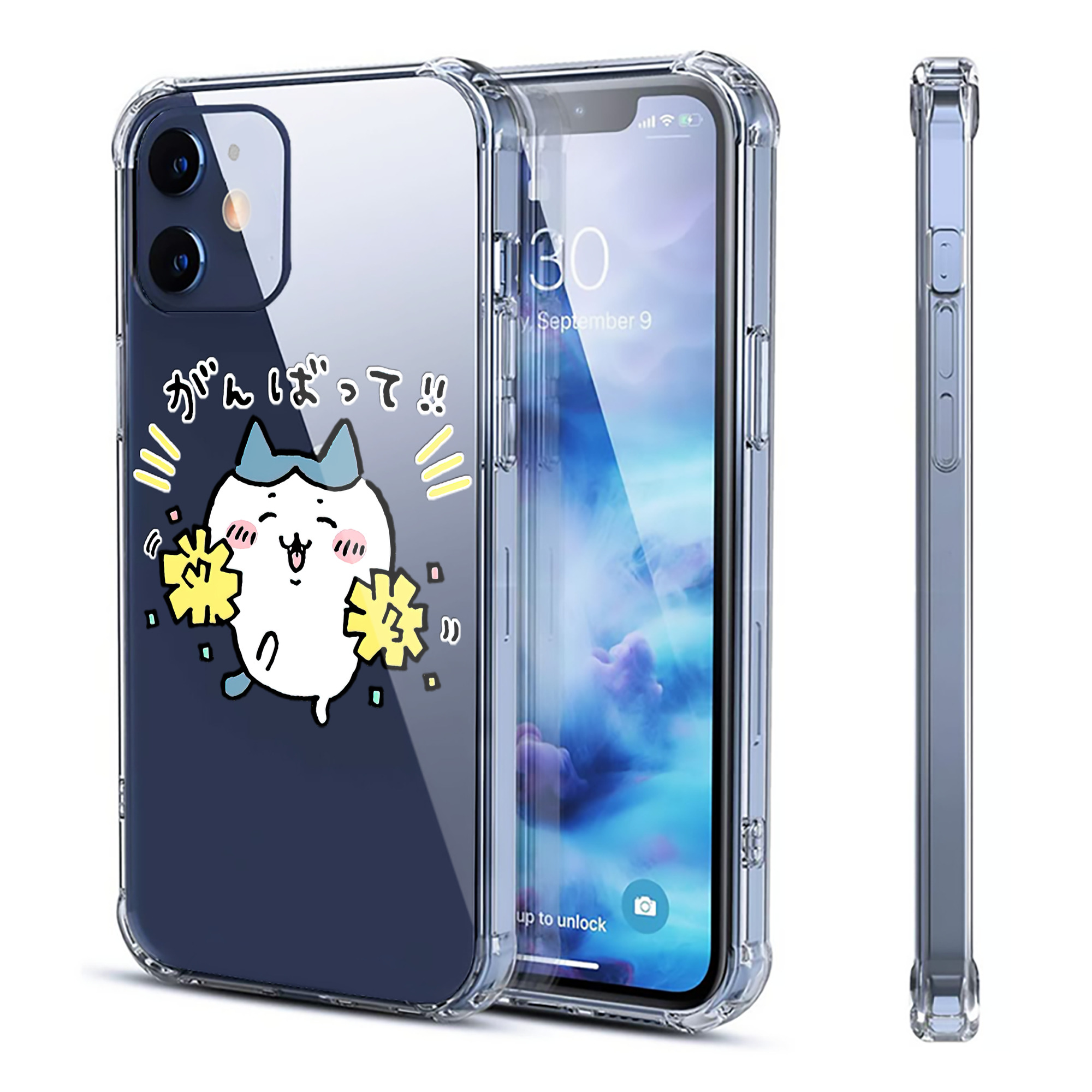 （画像用） ちいかわ ハチワレ Chii-kawa hachiware 【iPhone 12シリーズ対応】透明スマホケース（クリアソフトケース）